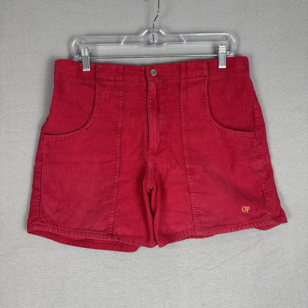 Vintage Op Ocean Pacific Corduroy Surf Camp Shorts Size 34 80s 90s Board USA